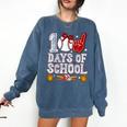 100 Days Of School Cute Bow Baseball Boy Girl Teacher Comfort Colors Sweatshirt Blue Jean 100 Days Of School Cute Bow Baseball Boy Girl Teacher Comfort Colors Sweatshirt Blue Jean
