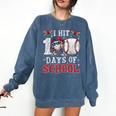 100 Days Of School Dabbing Baseball Hit Student Kids Boys Comfort Colors Sweatshirt Blue Jean 100 Days Of School Dabbing Baseball Hit Student Kids Boys Comfort Colors Sweatshirt Blue Jean