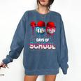100 Days Of School Dripping Baseball 100th Day Teacher Boy Comfort Colors Sweatshirt Blue Jean