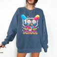 100 Days Of School Ice Cream Baseball Player For Kids Boys Comfort Colors Sweatshirt Blue Jean 100 Days Of School Ice Cream Baseball Player For Kids Boys Comfort Colors Sweatshirt Blue Jean