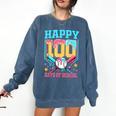 100 Days Of School Kids Baseball Drip 100th Day Of School Comfort Colors Sweatshirt Blue Jean 100 Days Of School Kids Baseball Drip 100th Day Of School Comfort Colors Sweatshirt Blue Jean
