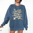 100 Days Smarter Baseball Sport School Celebration Comfort Colors Sweatshirt Blue Jean