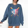 11th Birthday 11yr 2014 Baseball 11 Player 11th Birthday Comfort Colors Sweatshirt Blue Jean