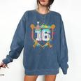 16th Birthday Baseball Drip Number 16 Year Old Birthday Boy Comfort Colors Sweatshirt Blue Jean 16th Birthday Baseball Drip Number 16 Year Old Birthday Boy Comfort Colors Sweatshirt Blue Jean