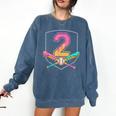 2nd Birthday Baseball Bat Ice-Cream Drip 2yrs Old Boys Kids Comfort Colors Sweatshirt Blue Jean 2nd Birthday Baseball Bat Ice-Cream Drip 2yrs Old Boys Kids Comfort Colors Sweatshirt Blue Jean