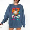 6 7 Ice Cream Drip Baseball Number 67 Player Boy Girl Kids Comfort Colors Sweatshirt Blue Jean 6 7 Ice Cream Drip Baseball Number 67 Player Boy Girl Kids Comfort Colors Sweatshirt Blue Jean
