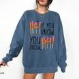 6 7 If You Know You Know Baseball Ice Cream Dip Comfort Colors Sweatshirt Blue Jean