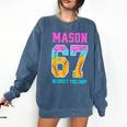 6 7 Mason Baseball Drip Comfort Colors Sweatshirt Blue Jean 6 7 Mason Baseball Drip Comfort Colors Sweatshirt Blue Jean
