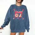 6 7 Melting Number Arrow Baseball Drip Valentine's Day Comfort Colors Sweatshirt Blue Jean 6 7 Melting Number Arrow Baseball Drip Valentine's Day Comfort Colors Sweatshirt Blue Jean
