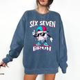 67 Meme Six Seven Baseball Ice Cream Drip Girls Boys Premium Tri-Blend Comfort Colors Sweatshirt Blue Jean 67 Meme Six Seven Baseball Ice Cream Drip Girls Boys Premium Tri-Blend Comfort Colors Sweatshirt Blue Jean