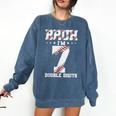7th Birthday Baseball Bruh I'm 7 Double Digits 7 Years Old Comfort Colors Sweatshirt Blue Jean