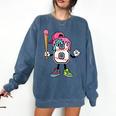 8th Birthday Baseball Ice-Cream Drip 8 Years Old Boys Girls Comfort Colors Sweatshirt Blue Jean 8th Birthday Baseball Ice-Cream Drip 8 Years Old Boys Girls Comfort Colors Sweatshirt Blue Jean
