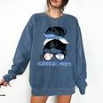 Argentina Baseball Mom Messy Bun Comfort Colors Sweatshirt Blue Jean Argentina Baseball Mom Messy Bun Comfort Colors Sweatshirt Blue Jean