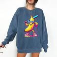 Banana With Baseball Bat Street Baseball Drip Comfort Colors Sweatshirt Blue Jean Banana With Baseball Bat Street Baseball Drip Comfort Colors Sweatshirt Blue Jean