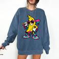 Banana Baseball Drip Comfort Colors Sweatshirt Blue Jean Banana Baseball Drip Comfort Colors Sweatshirt Blue Jean