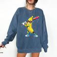 Banana Baseball Drip Kids Youth Boys Girls Comfort Colors Sweatshirt Blue Jean