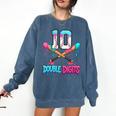Baseball 10 Year Old Ice Cream Drip 10th Bday Double Digits Comfort Colors Sweatshirt Blue Jean Baseball 10 Year Old Ice Cream Drip 10th Bday Double Digits Comfort Colors Sweatshirt Blue Jean