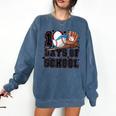 Baseball 100 Days Of School Happy 100th Day Teachers Kids Comfort Colors Sweatshirt Blue Jean Baseball 100 Days Of School Happy 100th Day Teachers Kids Comfort Colors Sweatshirt Blue Jean