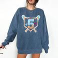 Baseball 5 Year Old Ice Cream Drip 5th Birthday Boy Number 5 Comfort Colors Sweatshirt Blue Jean Baseball 5 Year Old Ice Cream Drip 5th Birthday Boy Number 5 Comfort Colors Sweatshirt Blue Jean