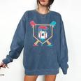 Baseball 6 Year Old Ice Cream Drip 6th Birthday Boys Player Comfort Colors Sweatshirt Blue Jean Baseball 6 Year Old Ice Cream Drip 6th Birthday Boys Player Comfort Colors Sweatshirt Blue Jean