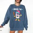 Baseball 6th Birthday Boy Ice Cream Drip Bruh I'm 6 Year Old Comfort Colors Sweatshirt Blue Jean Baseball 6th Birthday Boy Ice Cream Drip Bruh I'm 6 Year Old Comfort Colors Sweatshirt Blue Jean