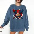 Baseball 8 Year Old Splash Drip 8th Birthday Boy Number 8 Comfort Colors Sweatshirt Blue Jean Baseball 8 Year Old Splash Drip 8th Birthday Boy Number 8 Comfort Colors Sweatshirt Blue Jean
