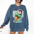 Baseball Boys Ice Cream Drip Baseball Boys Youth Mint Choco Comfort Colors Sweatshirt Blue Jean
