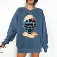 Baseball Catcher Mask Ice Cream Dripping Baseball Boy Youth Comfort Colors Sweatshirt Blue Jean Baseball Catcher Mask Ice Cream Dripping Baseball Boy Youth Comfort Colors Sweatshirt Blue Jean