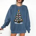 Baseball Christmas Tree Men Boys Youth Santa Sports Comfort Colors Sweatshirt Blue Jean Baseball Christmas Tree Men Boys Youth Santa Sports Comfort Colors Sweatshirt Blue Jean