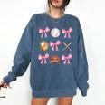Baseball Coquette Bow Baseball Mama Baseball Mom Premium Comfort Colors Sweatshirt Blue Jean Baseball Coquette Bow Baseball Mama Baseball Mom Premium Comfort Colors Sweatshirt Blue Jean