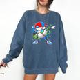 Baseball Dabbing Sports For Boys And Girls Game Day Comfort Colors Sweatshirt Blue Jean