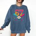 Baseball Drip 6 7 Number 67 Six Seven Meme Boys Kids Comfort Colors Sweatshirt Blue Jean Baseball Drip 6 7 Number 67 Six Seven Meme Boys Kids Comfort Colors Sweatshirt Blue Jean
