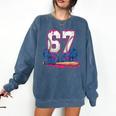 Baseball Drip 67 Meme Six Seven 6-7 Gen Alpha Slang Comfort Colors Sweatshirt Blue Jean