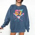 Baseball Drip 67 Six Seven Number 67 Player 67th Birthday Comfort Colors Sweatshirt Blue Jean Baseball Drip 67 Six Seven Number 67 Player 67th Birthday Comfort Colors Sweatshirt Blue Jean