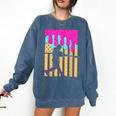 Baseball Drip Bat Boys Ice Cream American Flag 4th Of July Comfort Colors Sweatshirt Blue Jean Baseball Drip Bat Boys Ice Cream American Flag 4th Of July Comfort Colors Sweatshirt Blue Jean