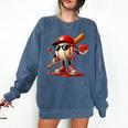 Baseball Drip Ice Cream Apparel Youth Boy Valentine Comfort Colors Sweatshirt Blue Jean