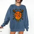 Baseball Drip Ice Cream Dripping Blaze Hunter Orange Camo Comfort Colors Sweatshirt Blue Jean Baseball Drip Ice Cream Dripping Blaze Hunter Orange Camo Comfort Colors Sweatshirt Blue Jean