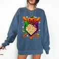 Baseball Drip Ice Cream Drip Halloween Baseball Lovers Comfort Colors Sweatshirt Blue Jean