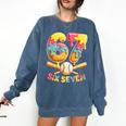 Baseball Drip Ice Cream Number 67 Player Lifestyle Comfort Colors Sweatshirt Blue Jean Baseball Drip Ice Cream Number 67 Player Lifestyle Comfort Colors Sweatshirt Blue Jean