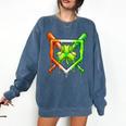 Baseball Drip Ice Cream St Patricks Day Shamrock Comfort Colors Sweatshirt Blue Jean Baseball Drip Ice Cream St Patricks Day Shamrock Comfort Colors Sweatshirt Blue Jean