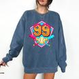 Baseball Drip Jersey Number 99 For Players & 99th Birthday Comfort Colors Sweatshirt Blue Jean Baseball Drip Jersey Number 99 For Players & 99th Birthday Comfort Colors Sweatshirt Blue Jean