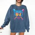Baseball Drip Number 67 Player Or 67Th Birthday Comfort Colors Sweatshirt Blue Jean