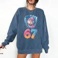 Baseball Drip Number 67 Player 67th Birthday Ice Cream 67 Comfort Colors Sweatshirt Blue Jean Baseball Drip Number 67 Player 67th Birthday Ice Cream 67 Comfort Colors Sweatshirt Blue Jean