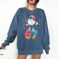 Baseball Drip Number 67 Six Seven Meme Ice Cream Dripping Comfort Colors Sweatshirt Blue Jean