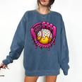 Baseball Drip Pink Glove Respect The Drip Youth Boys Girls Comfort Colors Sweatshirt Blue Jean