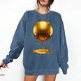 Baseball Dripping Drip Gold Sport Player Coach Baller Comfort Colors Sweatshirt Blue Jean Baseball Dripping Drip Gold Sport Player Coach Baller Comfort Colors Sweatshirt Blue Jean