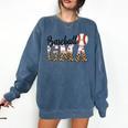 Baseball Gma Women BallPark Gma Baseball Mom Mother's Day Comfort Colors Sweatshirt Blue Jean