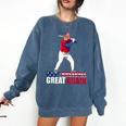 Make Baseball Great Again Donald Trump Baseball Comfort Colors Sweatshirt Blue Jean Make Baseball Great Again Donald Trump Baseball Comfort Colors Sweatshirt Blue Jean