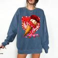 Baseball Heart Valentine Baseball Ice Cream Drip Boys Girls Comfort Colors Sweatshirt Blue Jean Baseball Heart Valentine Baseball Ice Cream Drip Boys Girls Comfort Colors Sweatshirt Blue Jean