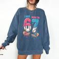 Baseball Ice Cream I Was 6 Now I'm 7 67 Birthday Boy Comfort Colors Sweatshirt Blue Jean